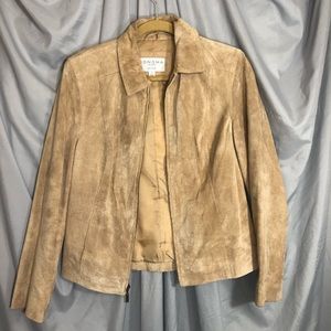 Sonoma Tan Leather Jacket Sz S